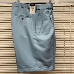 NWT Haggar Blue Shorts Expand Waist Pleated